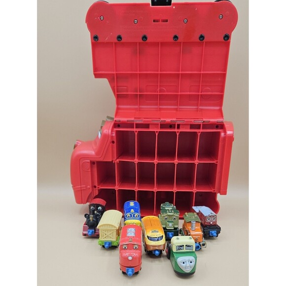 Chuggington Wilson Carry Case With 9 Die Cast Train Engine & Car 2010 - Picture 8 of 9